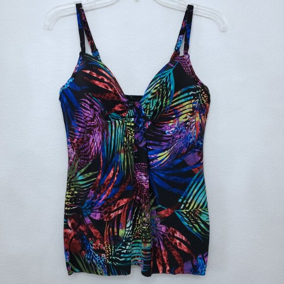 Miraclesuit Tropicat Marina Underwire Tankini Top - Picture 2 of 16